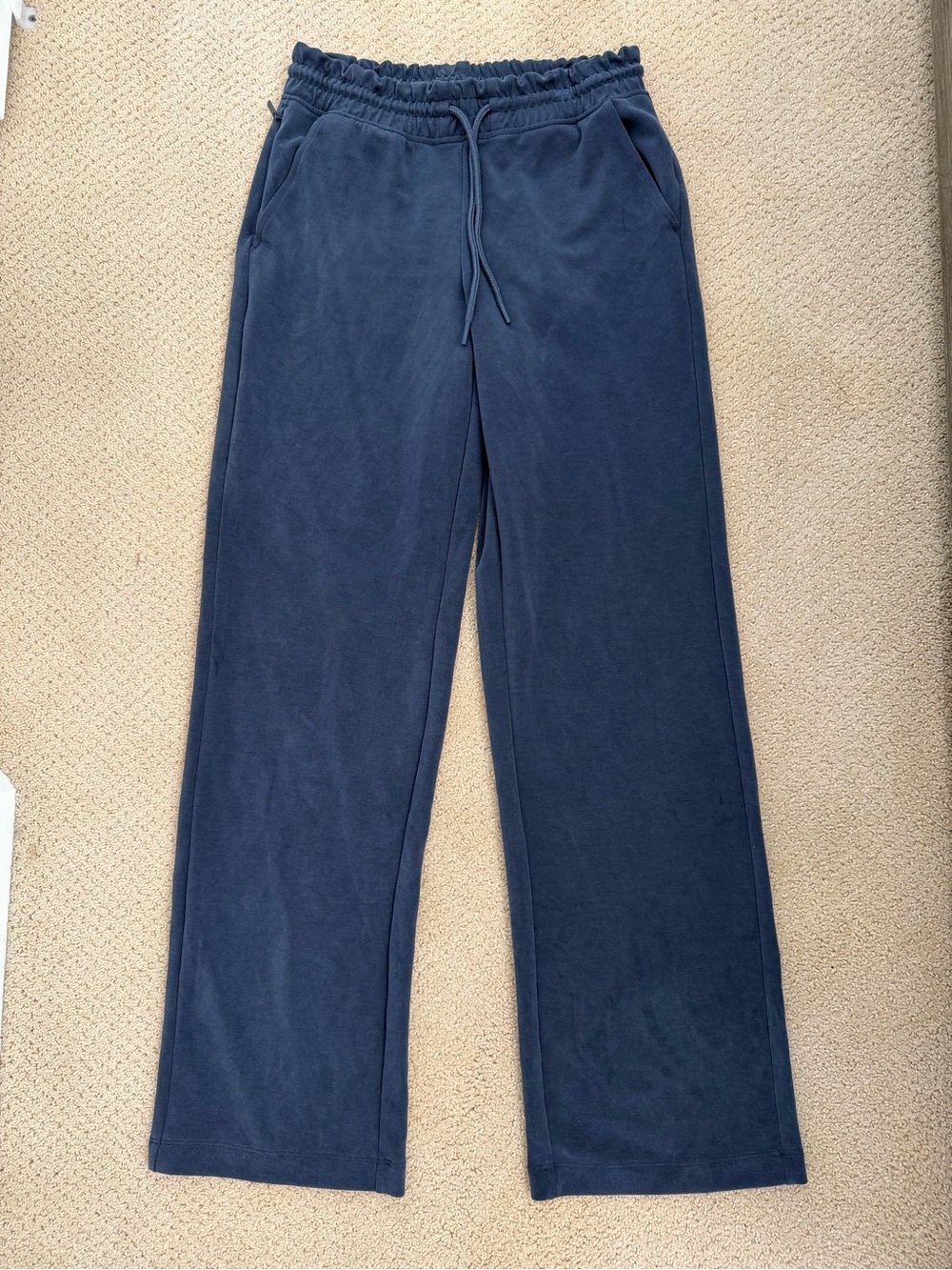Athleta Seasoft Wideleg Drawstring Pants Navy